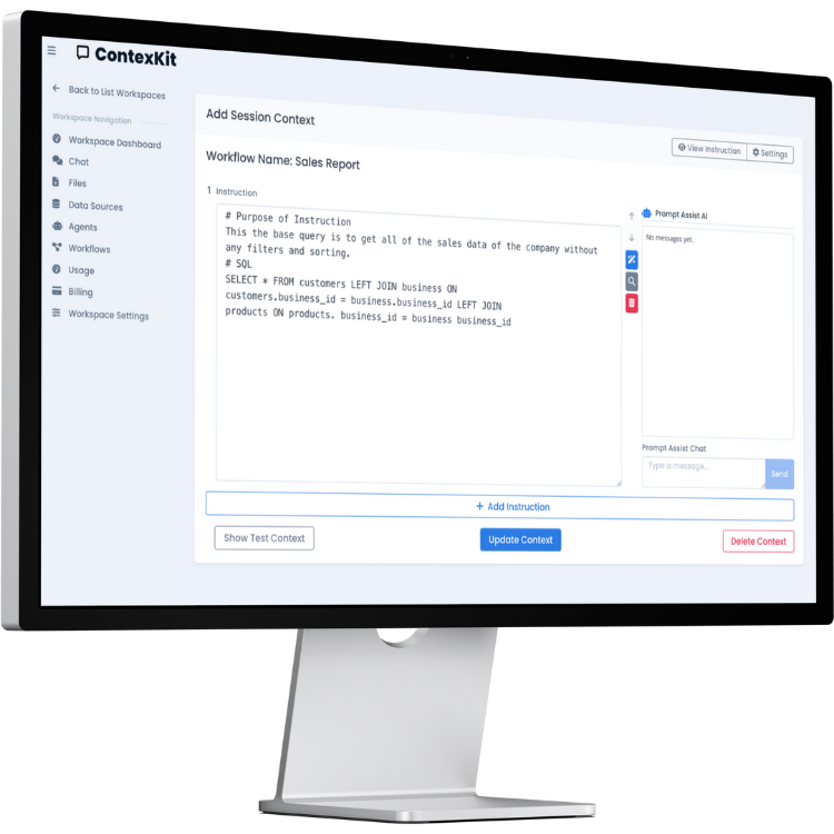 Preview of the ContexKit product experience
